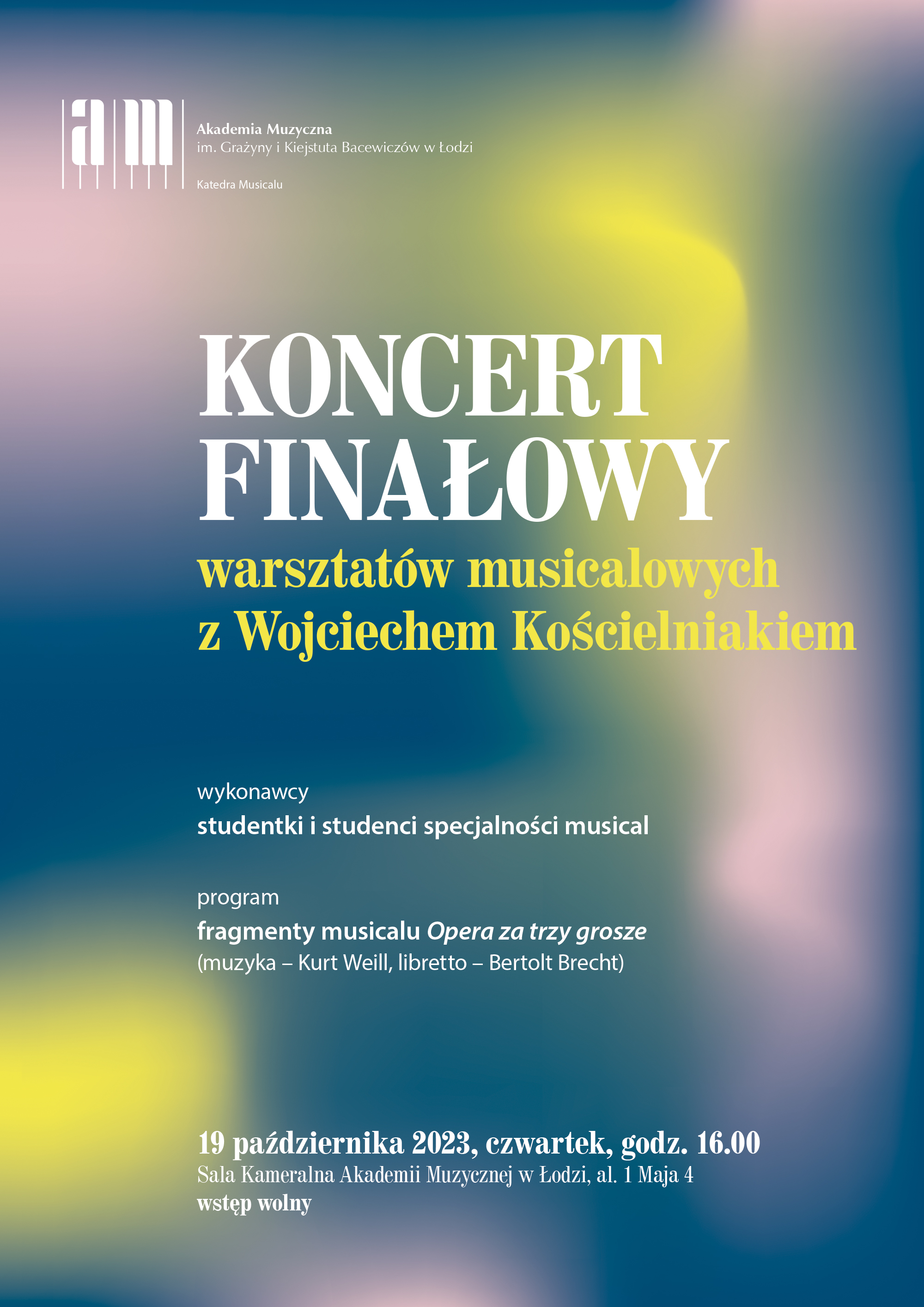 Koncert finałowy warsztatów musicalowych z Wojciechem Kościelniakiem