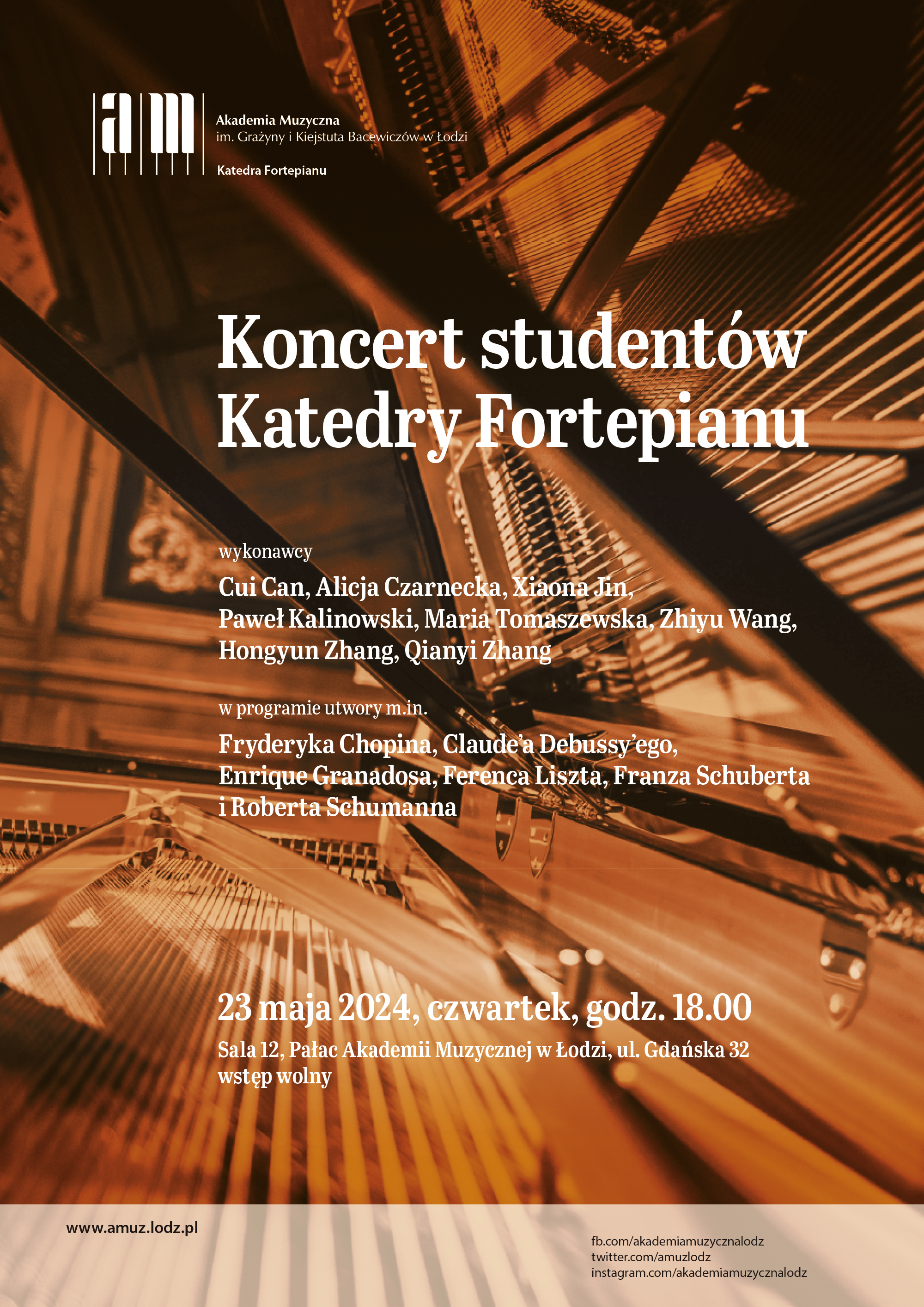 Koncert studentów Katedry Fortepianu