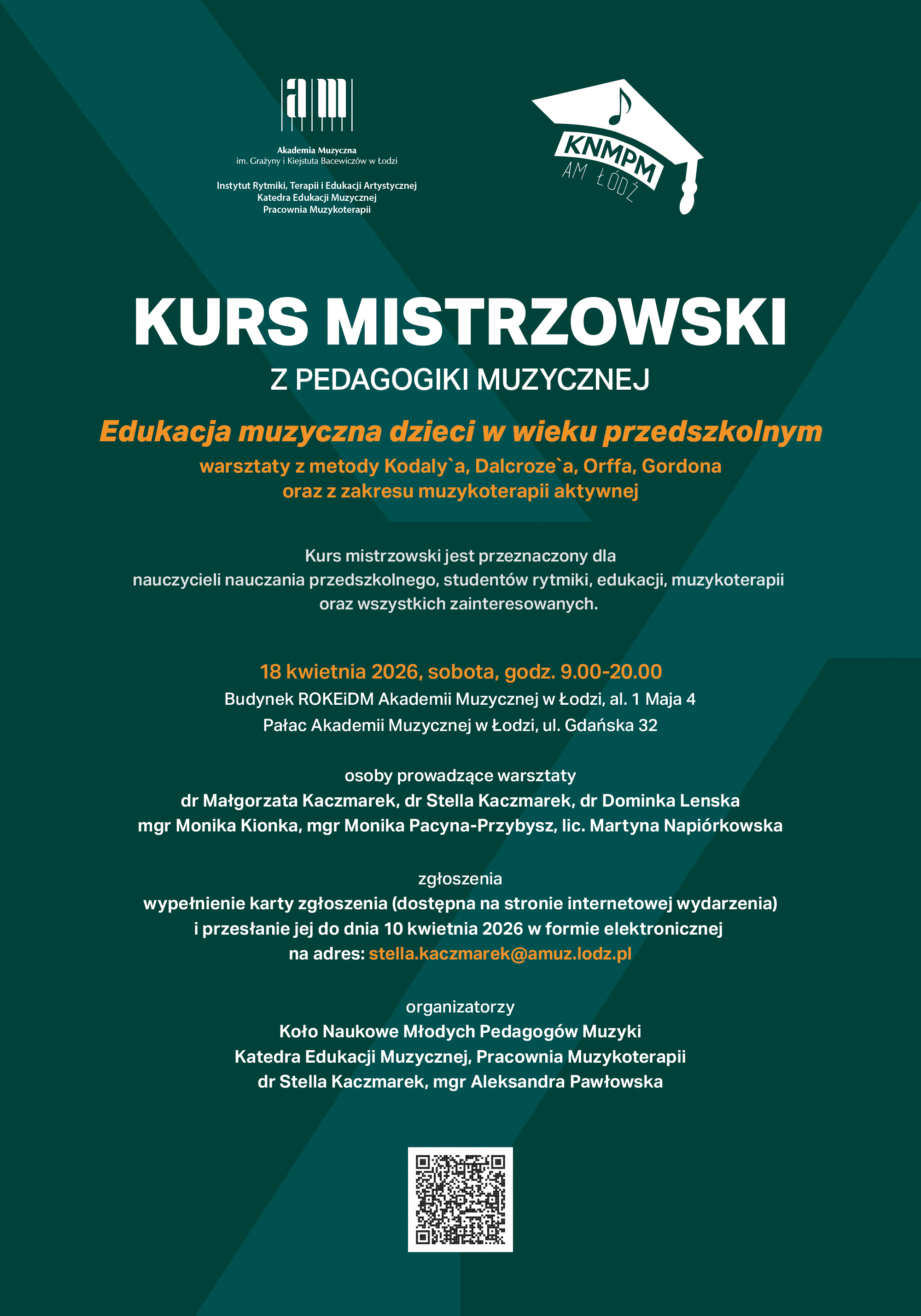 Kurs mistrzowski z pedagogiki muzycznej 