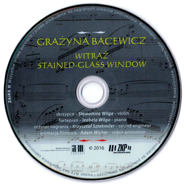 Grażyna Bacewicz WITRAŻ płyta